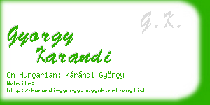 gyorgy karandi business card